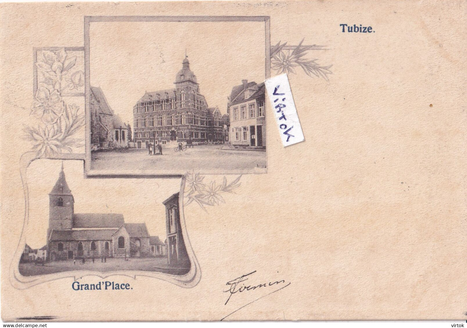 Tubize     (  ecrit 1902  avec timbre )