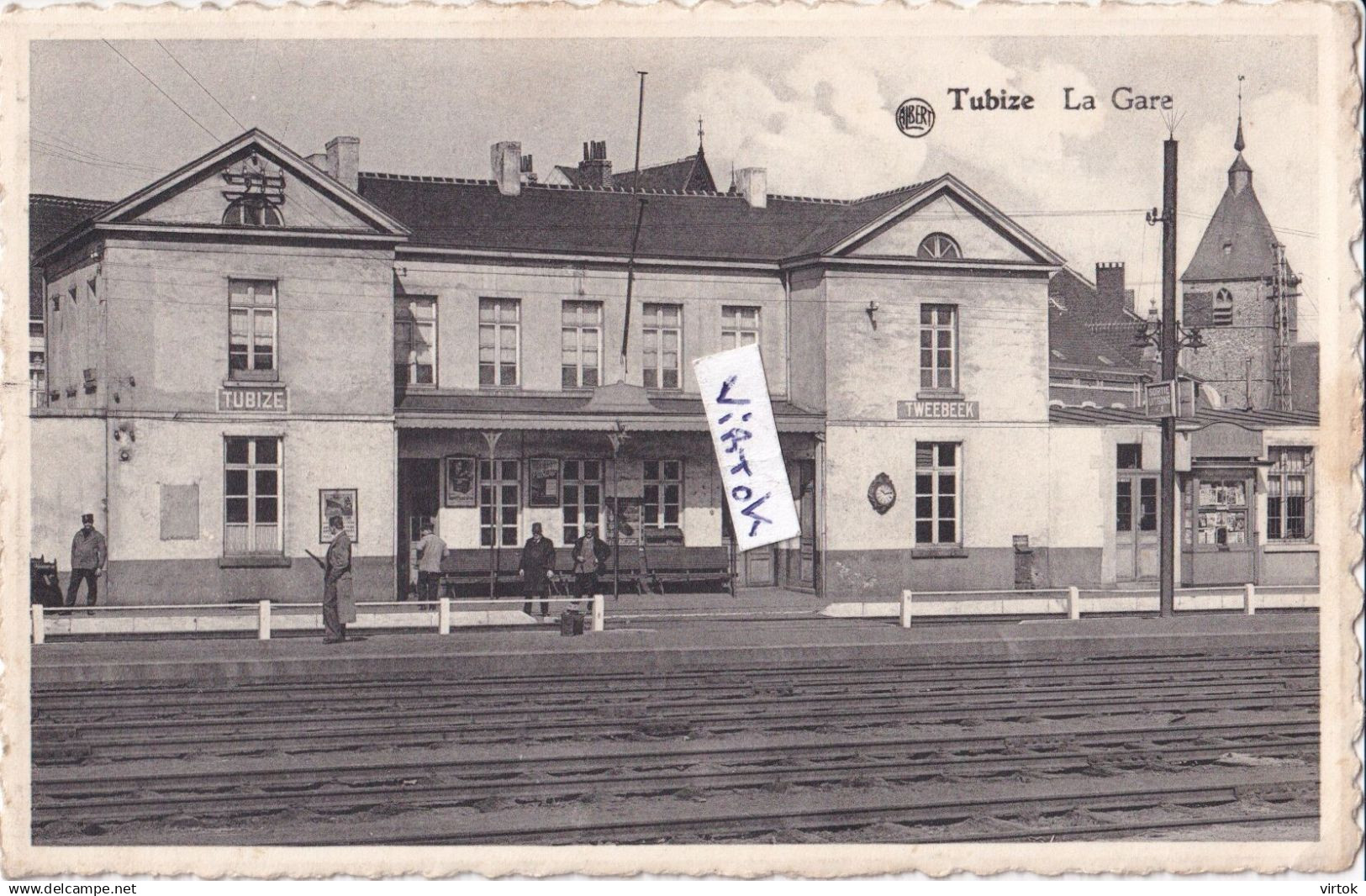 Tubize : La gare (   avec timbre   )  edit Deflandre Soeurs