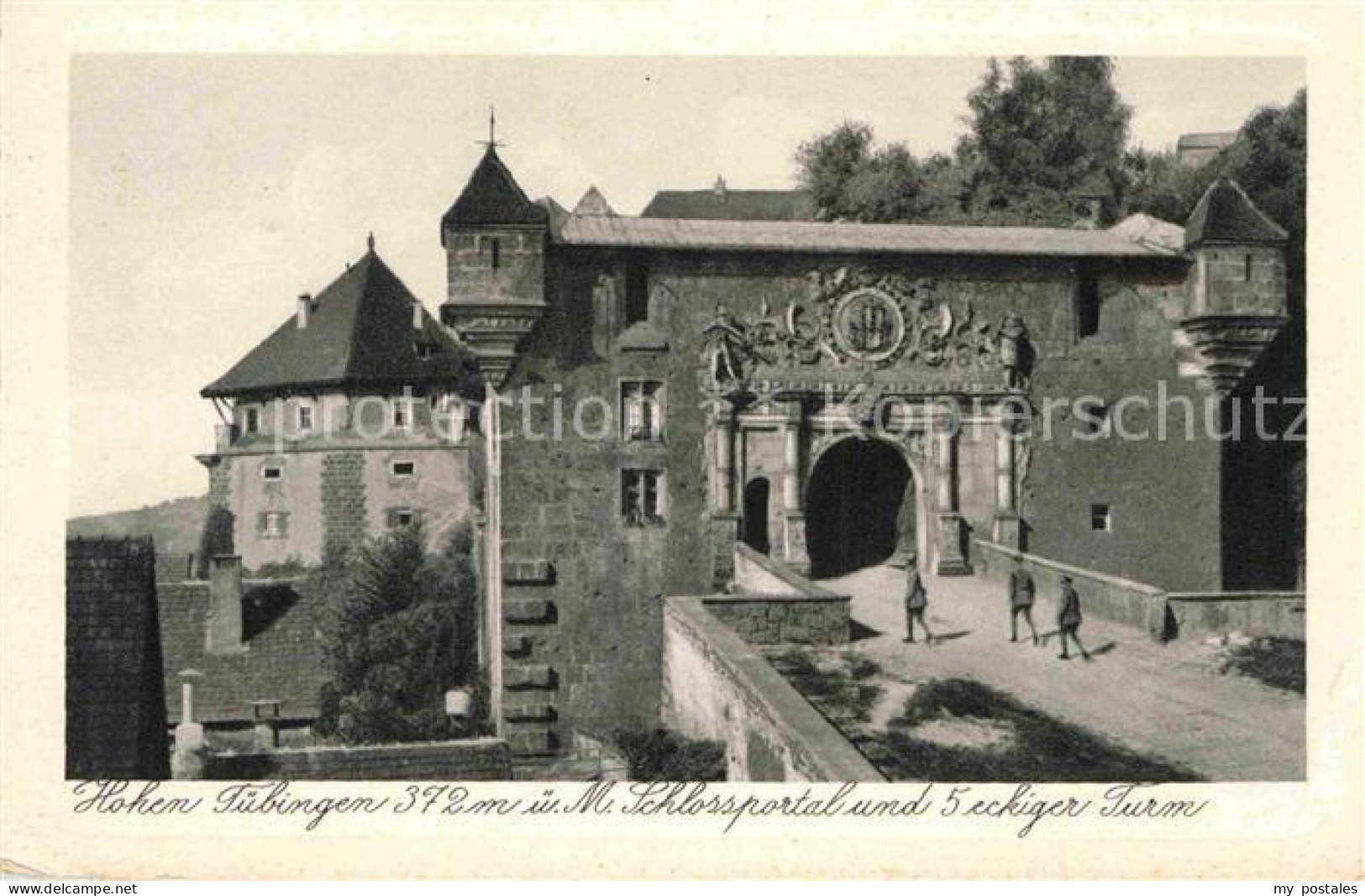 TueBINGEN BW Hohen Tuebingen Schlossportal 5eckiger Turm