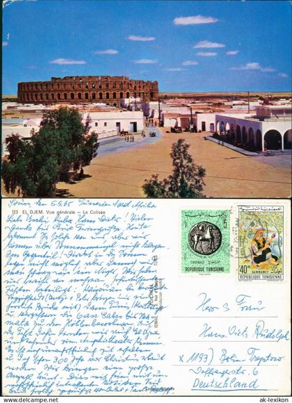 Postcard Tunesien TUNESIEN EL DJEM Vue générale Le Colisée 1965