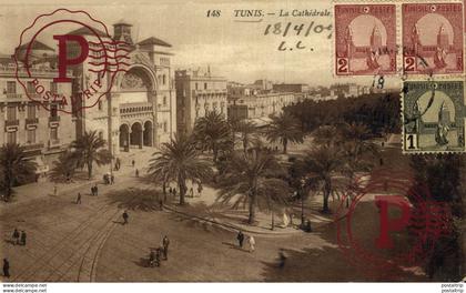 TUNEZ. TUNISIE TUNIS. LA CATHEDRALE.