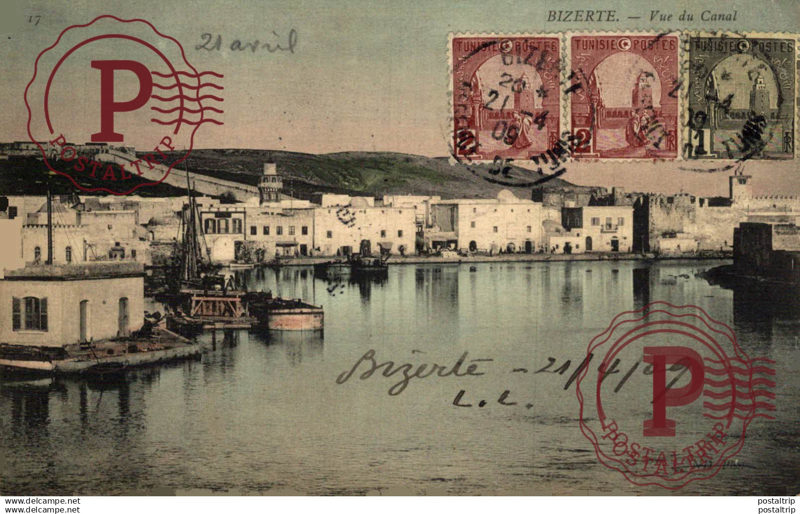 TUNEZ. TUNISIE TUNIS. Bizerte - VUE DU CANAL.