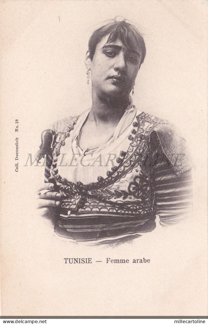 TUNISIA - Femme arabe, Postcard Coll.Deconcloit