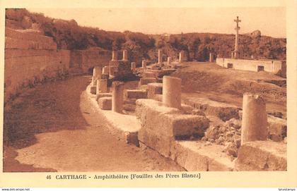 A637 Tunisia Carthage Amphitheatre vintage postcard