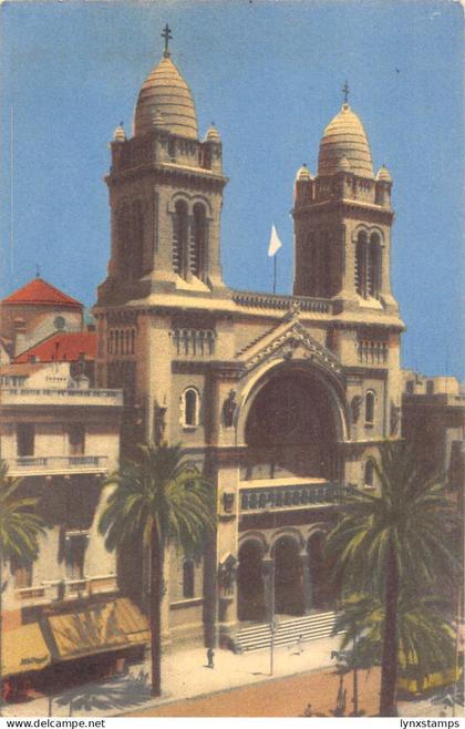 A749 Tunisia Tunis Cathedral vintage postcard