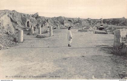 A929 Tunisia Carthage Amphitheater vintage postcard