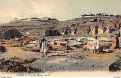 A929 Tunisia Carthage Le Forum vintage postcard