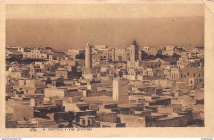 B218 Tunisia Sousse General View vintage postcard