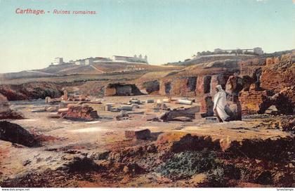 B238 Tunisia Carthage Ruines Romaines Ruins vintage postcard