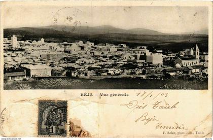 CPA TUNISIA BEJA Vue générale (748473)