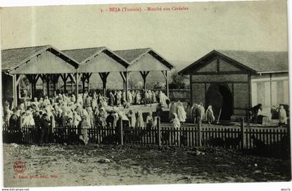 CPA TUNISIE BEJA-Marche aux Cereales (268747)