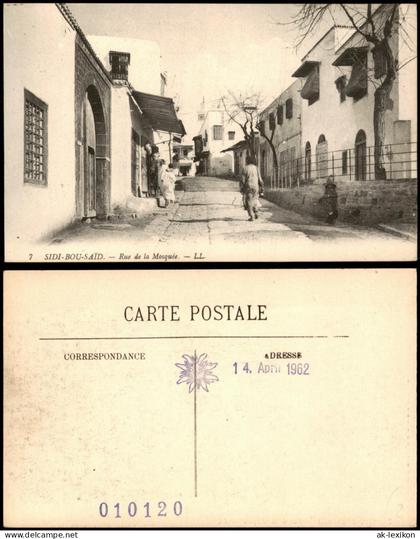 Postcard Sidi Bou Saïd Rue de la Mosquée 1912  Tunesien b. Tunis