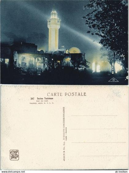 Tunesien Section Tunisienne vue de nuit VALENSI, ARCH. D. P. L. G. 1930