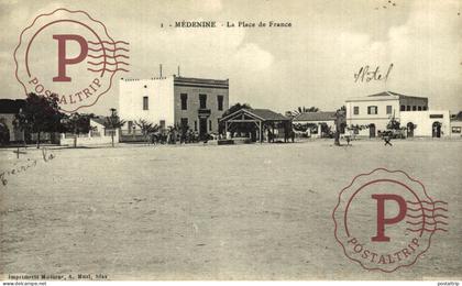 TUNEZ. TUNIS. TUNISIE. MEDENINE. LA PLACE DE FRANCE.