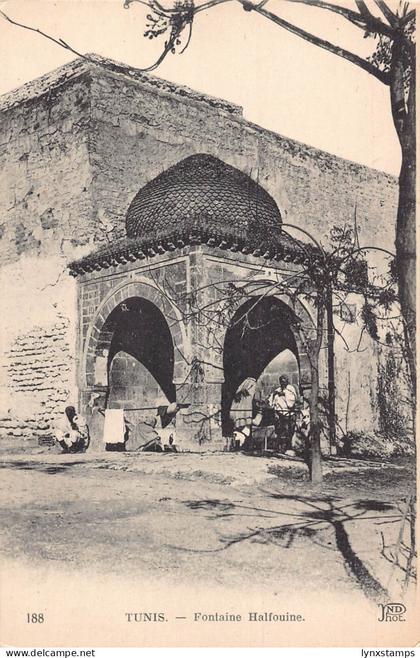 Tunisia Tunis Fontaine Halfouine Well vintage postcard