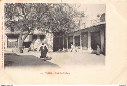Tunisia Tunis Souk des Selliers vintage postcard