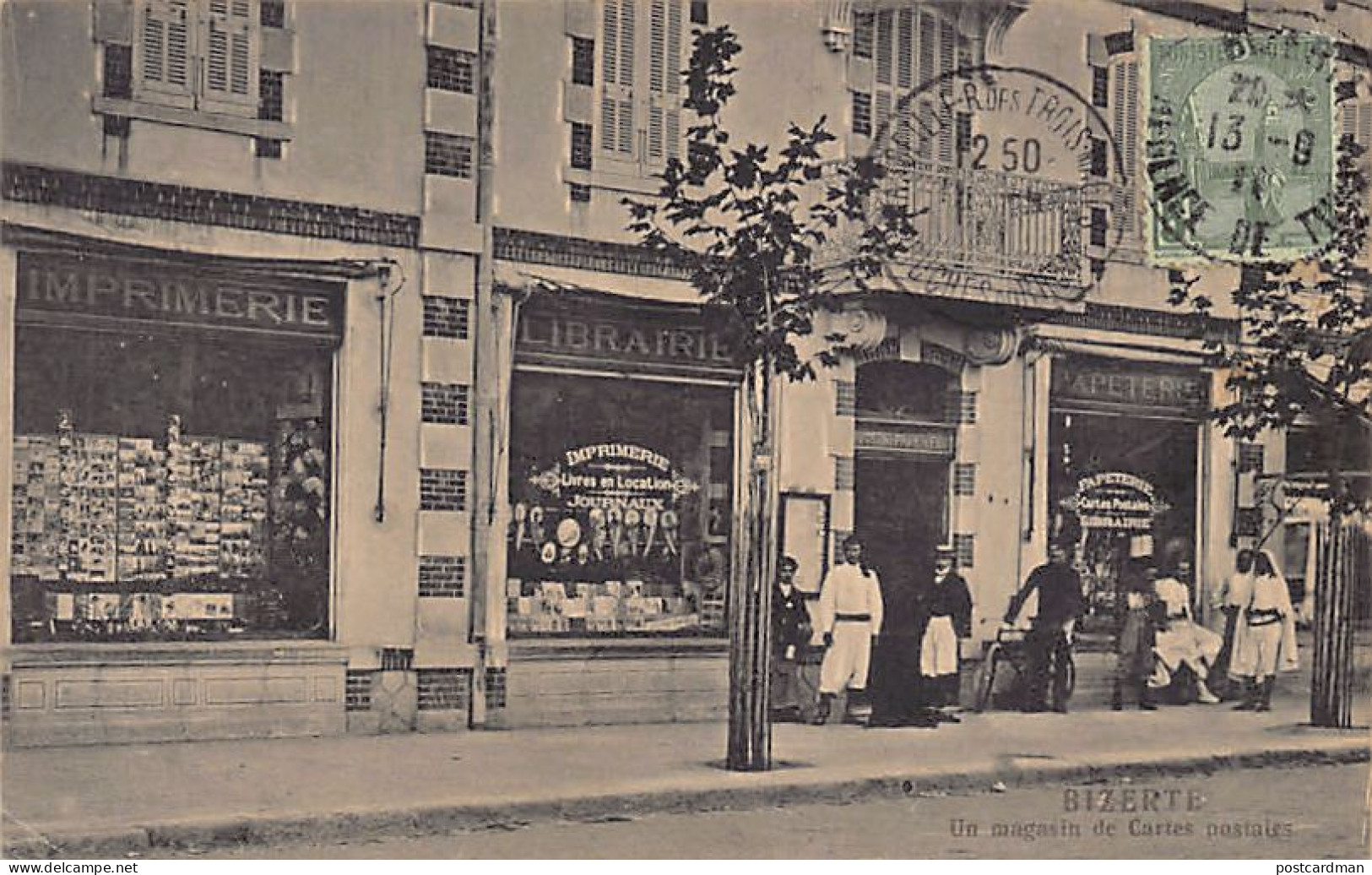 Tunisie - BIZERTE - Imprimerie Librairie Veuve Saint-Paul & Fils - Magasin de Cartes Postales - Ed. Veuve Saint-Paul & F