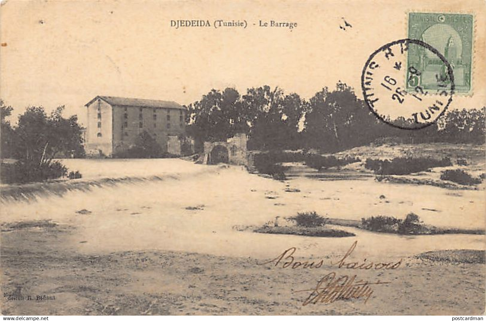 Tunisie - DJEDEIDA - Le Barrage