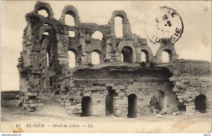 CPA AK TUNISIE EL-DJEM - Detail du Colisée (134697)