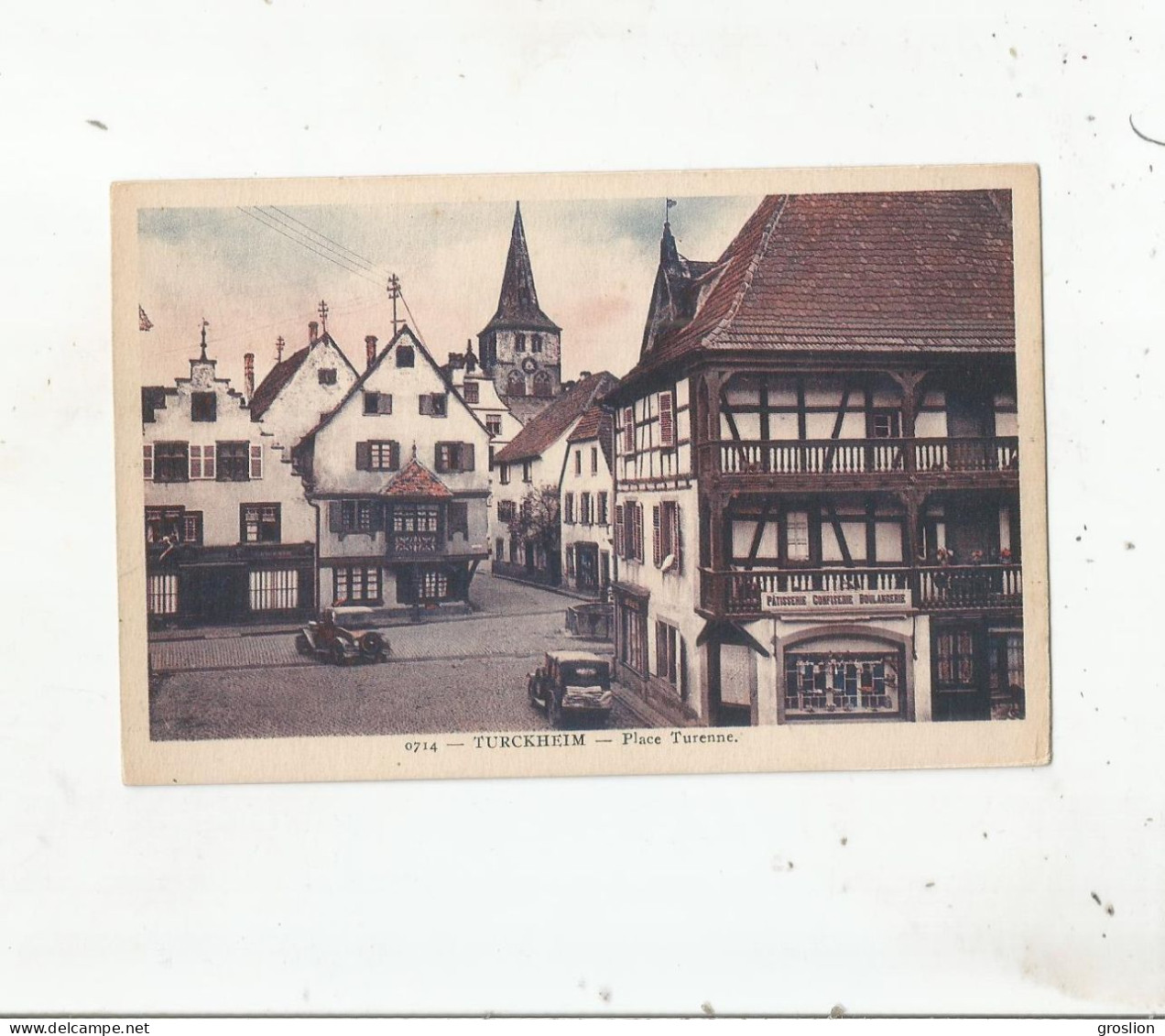 TURCKHEIM 0714 PLACE TURENNE (EGLISE ET HABITATIONS)