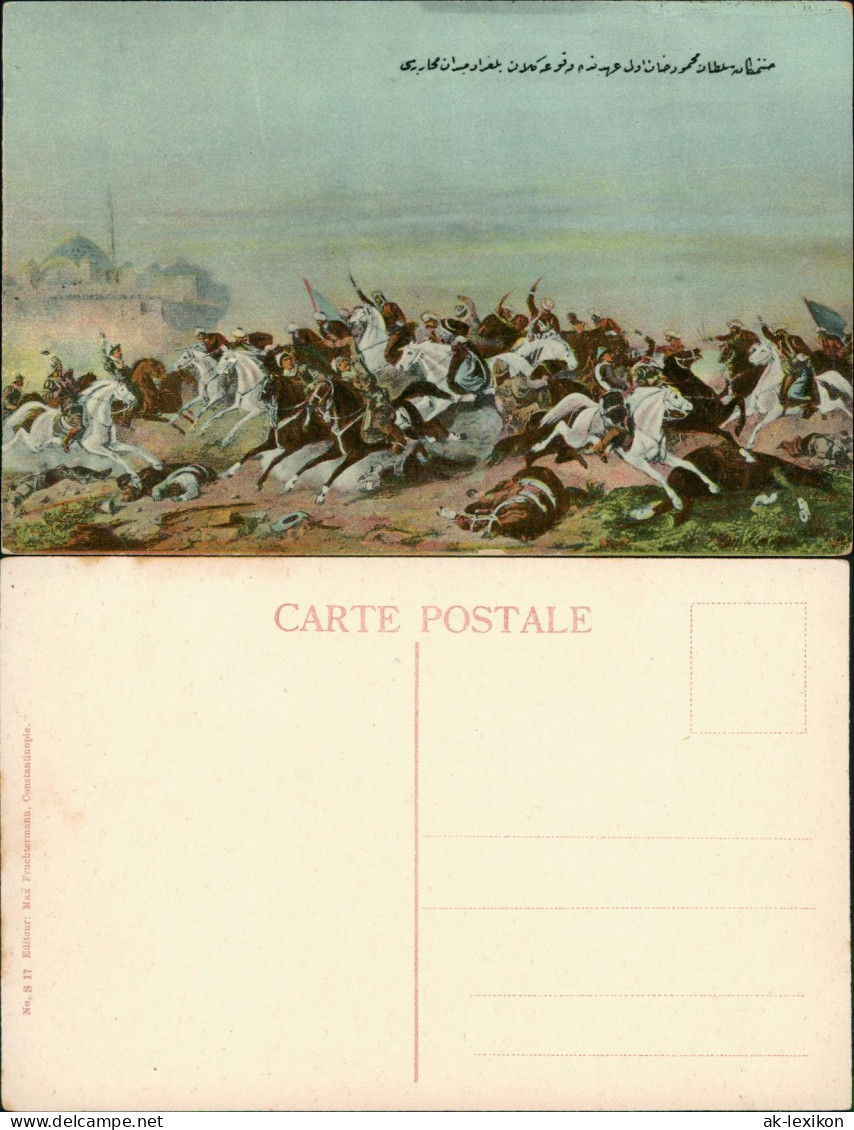 Türkei (allgemein) Typen Türkei Schlachtenszene Künstlerkarte 1911