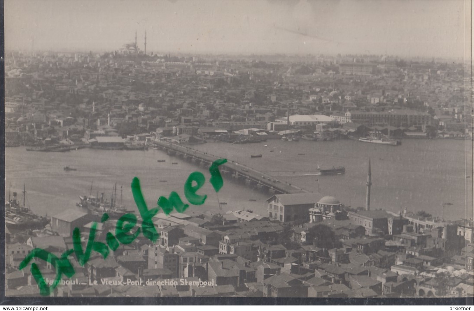 TÜRKEI  ISTANBUL (Konstantinopel), Brücke über das Goldene Horn, Foto um 1930