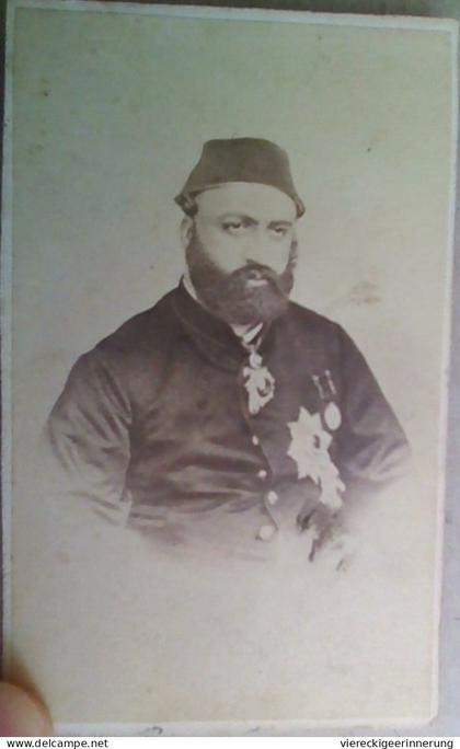 * CDV * , kleines Foto, Photo, Sultan Abdülaziz osmanisches Reich, عبد العزيز; , Türkei, TURQUIE, EMPIRE OTTOMAN