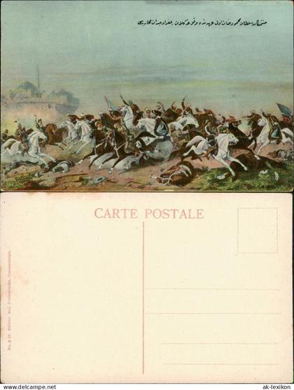 Türkei (allgemein) Typen Türkei Schlachtenszene Künstlerkarte 1911