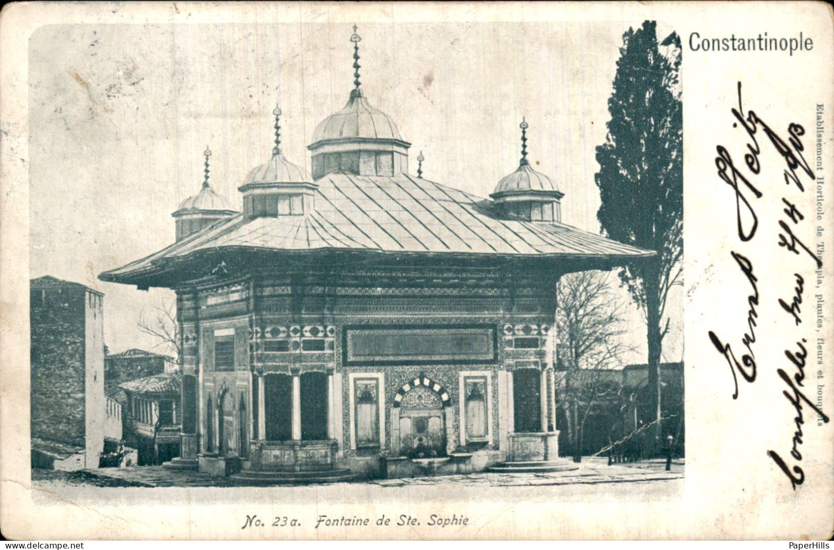 Turkije Turkey - Constantinople - Fontaine de Ste. Sophie