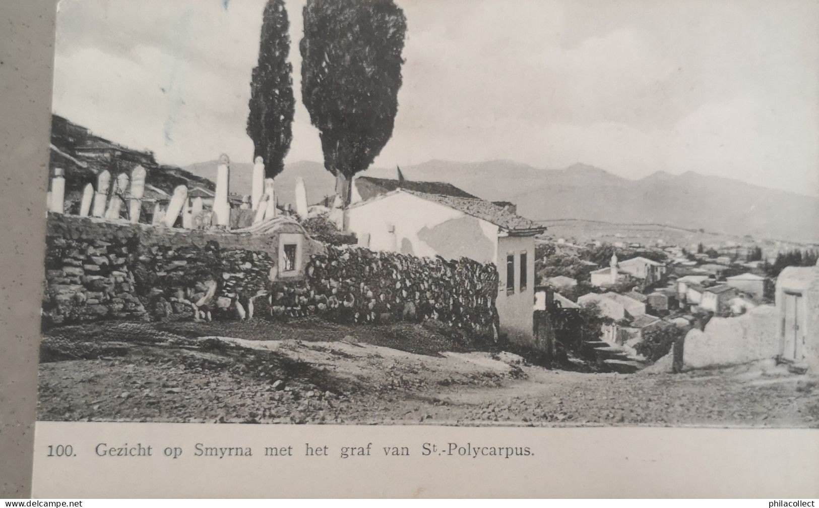 Turkije - Turkey // Smyrna (Dutch Card) Gezicht op, met Graf van ST. Polycarpus ca 1900
