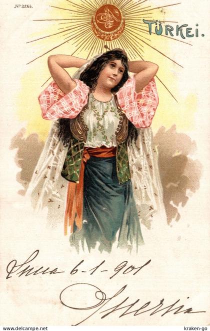 ART NOUVEAU - Costumi Popolari della TURCHIA - TURKEI - VG - L592 - VEDI!!