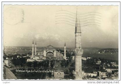 Cartolina - Istanbul Aya Sofia - Sainte Sofhie - anni '50 - Turchia - Panorama