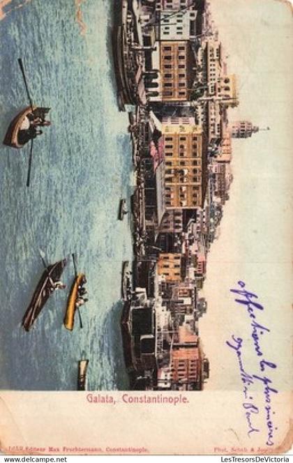 TURQUIE - Constantinople - Galata - Bateau - Transport - Bâtiment - CPA