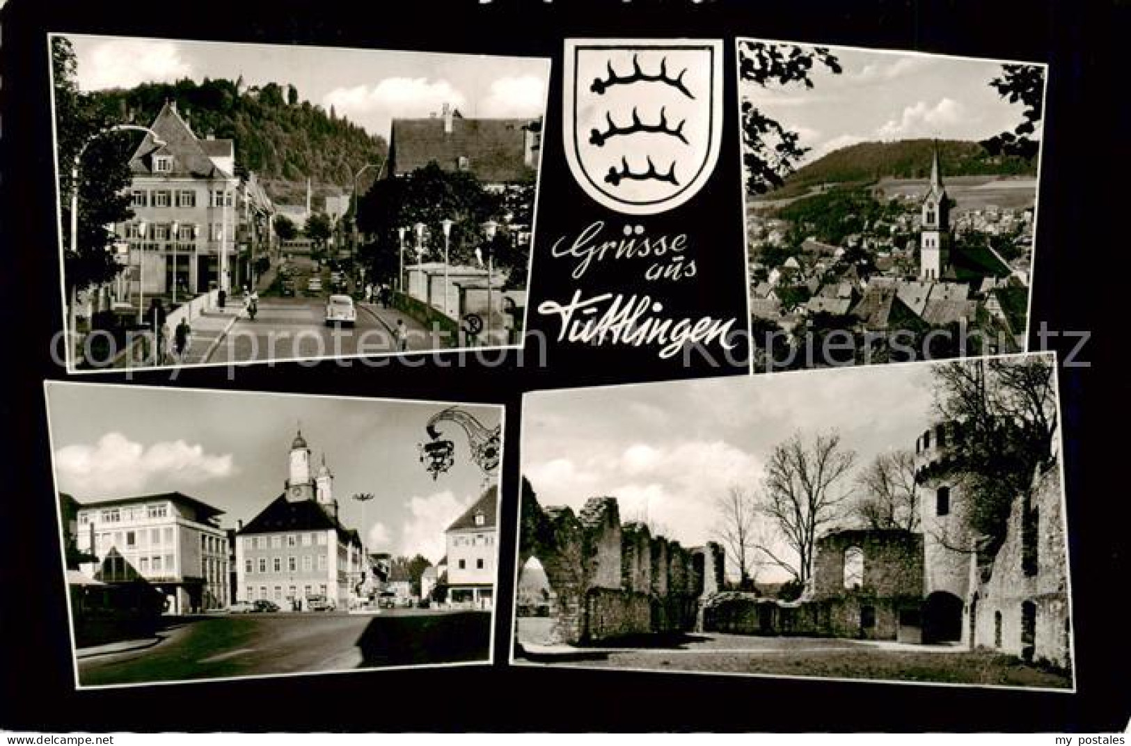 Tuttlingen Strassenpartien Panorama Burgruine