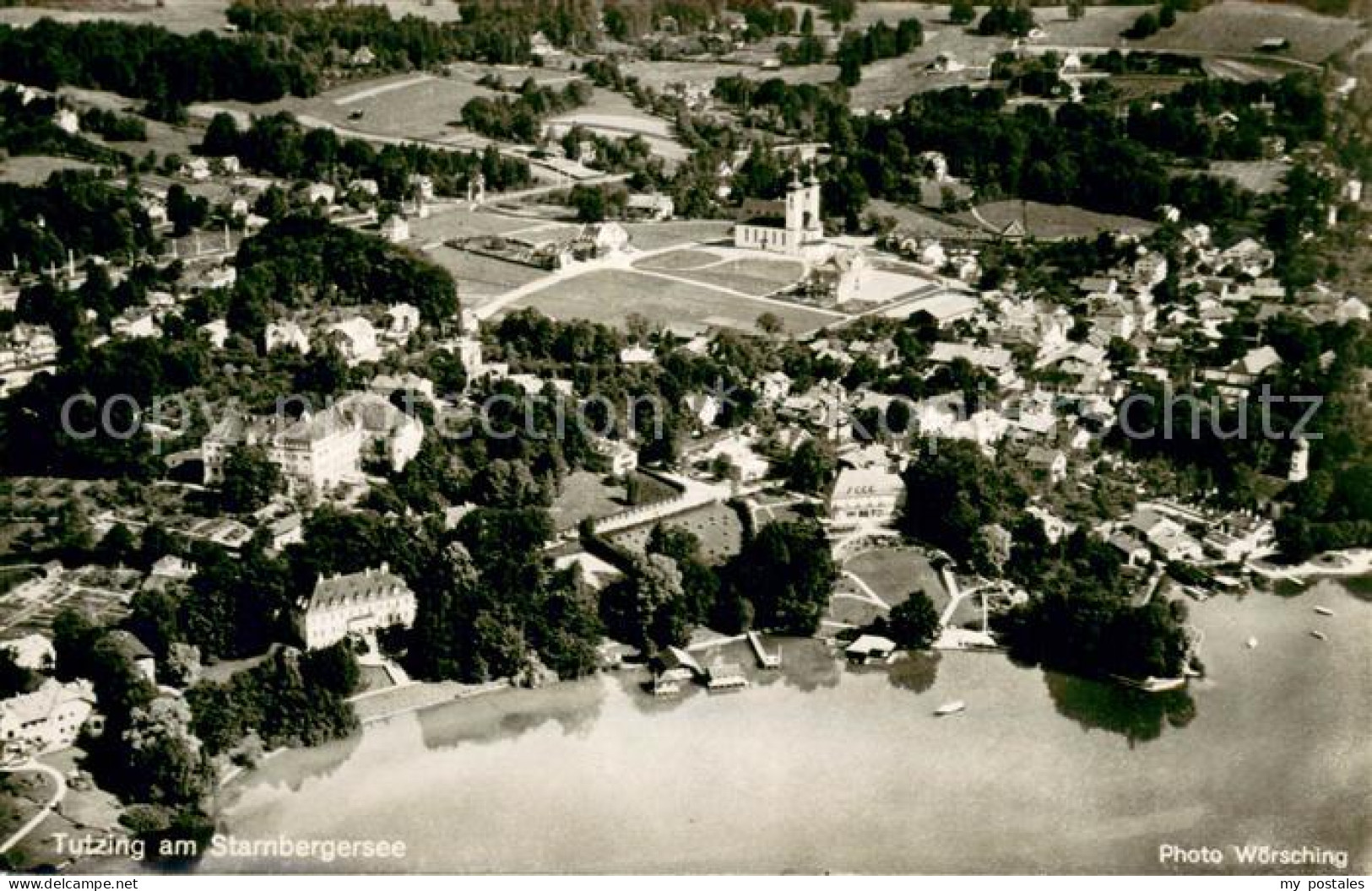 Tutzing Starnberger See Fliegeraufnahme