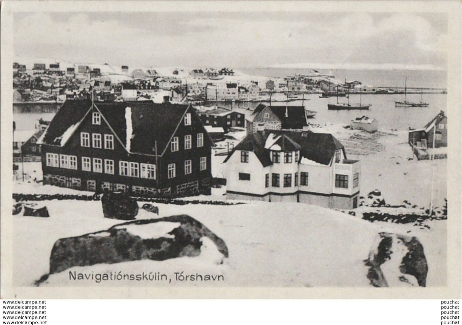 U7- FEROE - ISLAND -  NAVIGATIONSSKULIN  TORSHAVN -  JACOBSENS BOKAHANDIL - A. JOENSEN ,  TORSHAVN  - ( 2 SCANS )