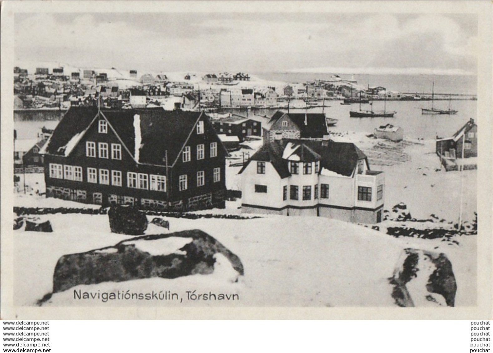 U7- FEROE - ISLAND -  NAVIGATIONSSKULIN  TORSHAVN -  JACOBSENS BOKAHANDIL - A. JOENSEN ,  TORSHAVN  - ( 2 SCANS )