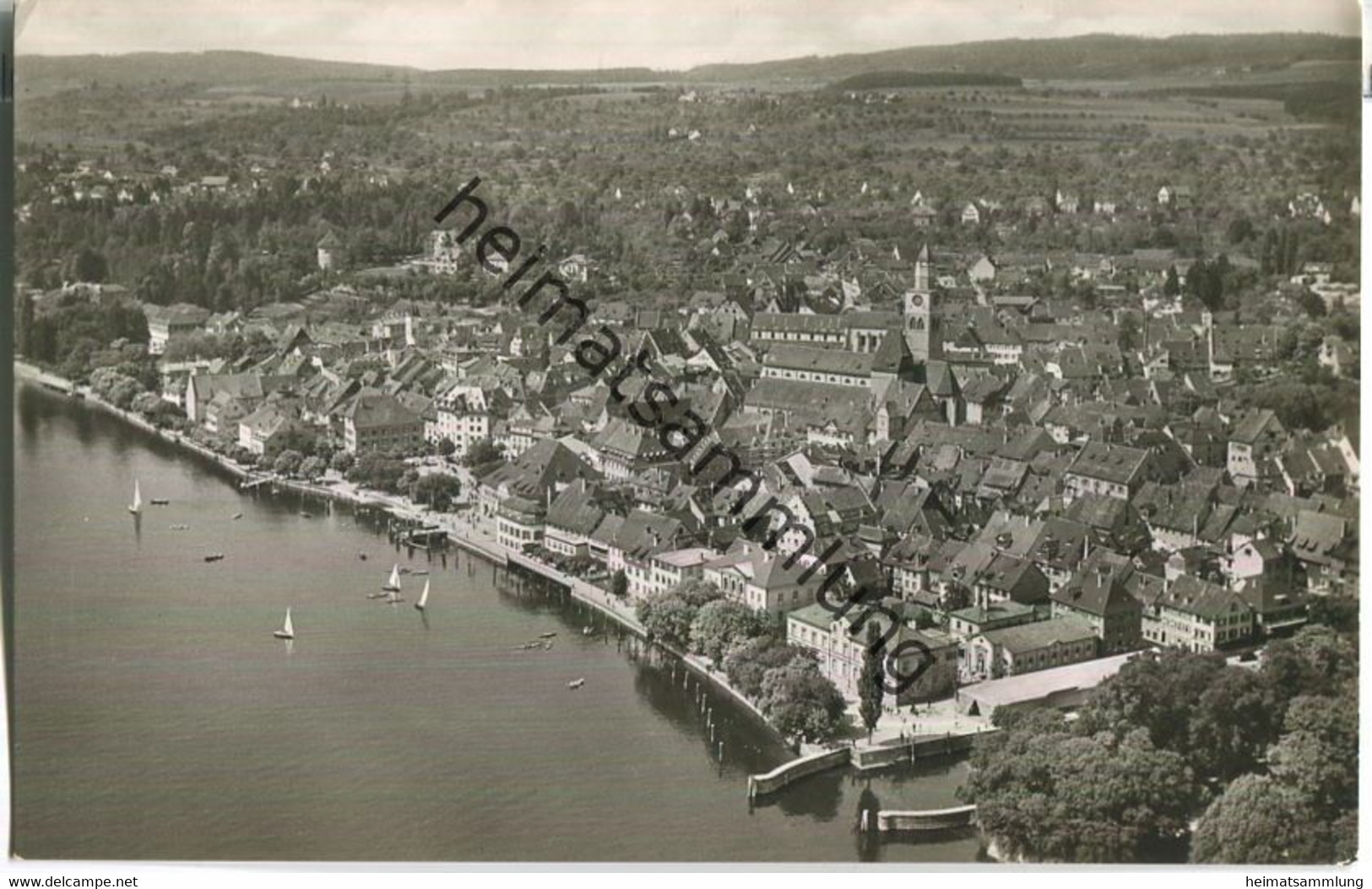 Überlingen - Luftaufnahme - Foto-Ansichtskarte - Verlag Lauterwasser Überlingen