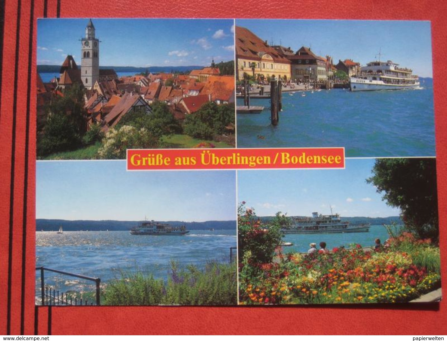 Überlingen - Mehrbildkarte "Grüße aus Überlingen / Bodensee" / Schiff Baden
