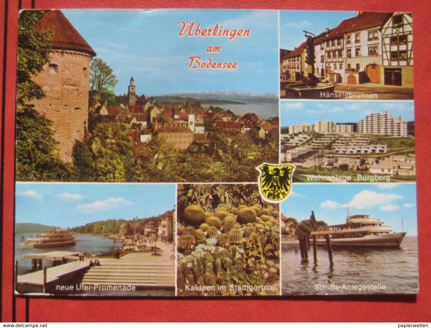 Überlingen - Mehrbildkarte "Überlingen am Bodensee" / Schiff Konstanz