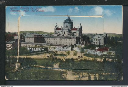 Leporello Ansichtskarte Lemberg Lwiw Ukraine Jur Kirche Feldpost Zabern Elsass