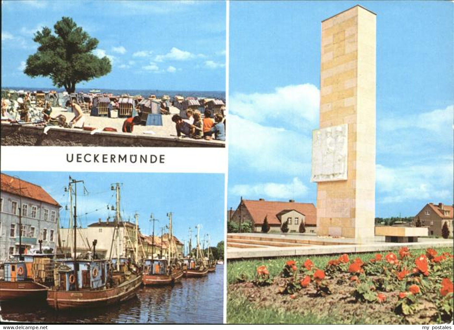 ueckermuende Hafen Haffbad Sowj. Ehrenmal
