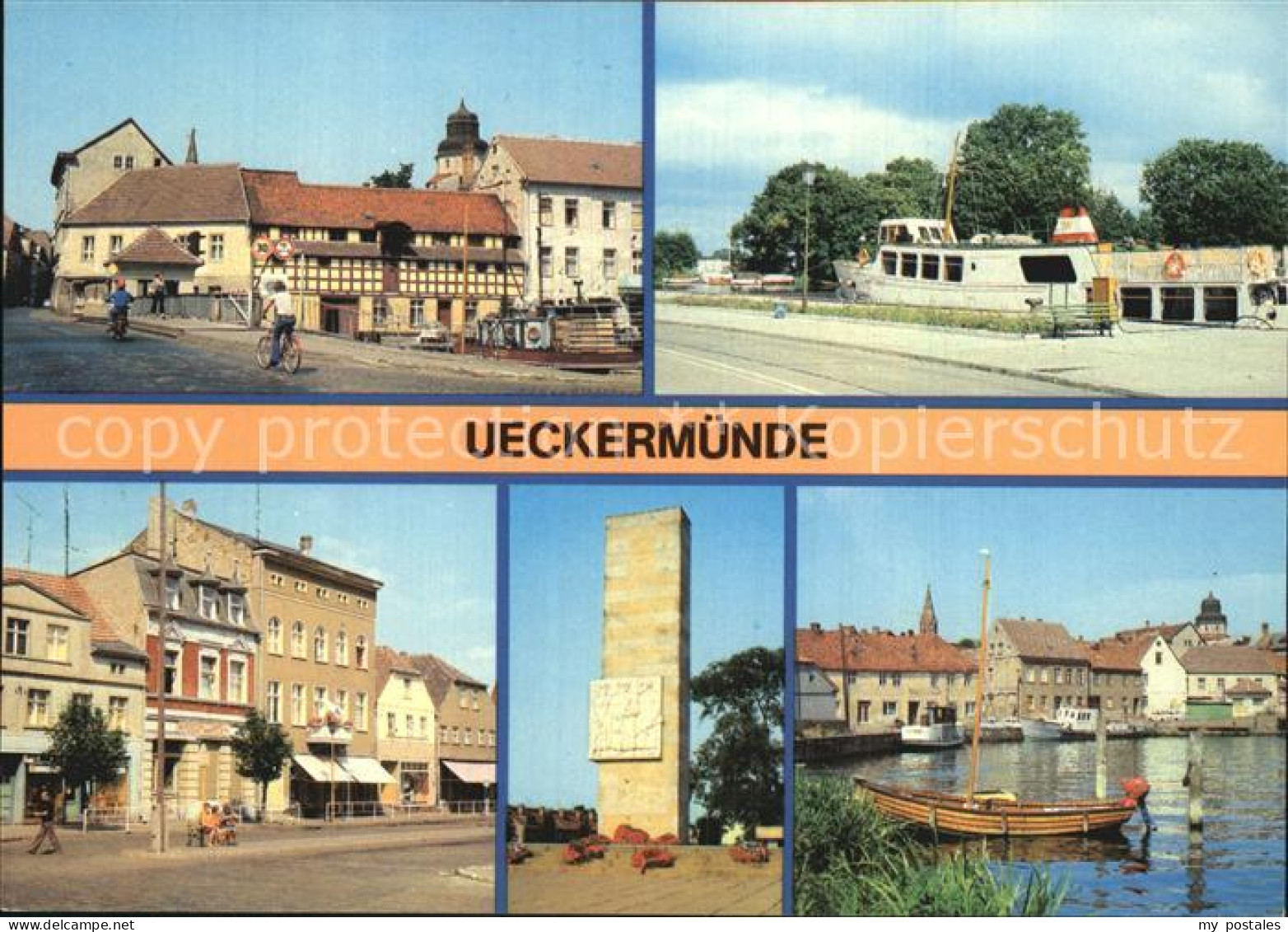 Ueckermuende Mecklenburg Vorpommern Hafen Karl Marx Platz Ehrenmal