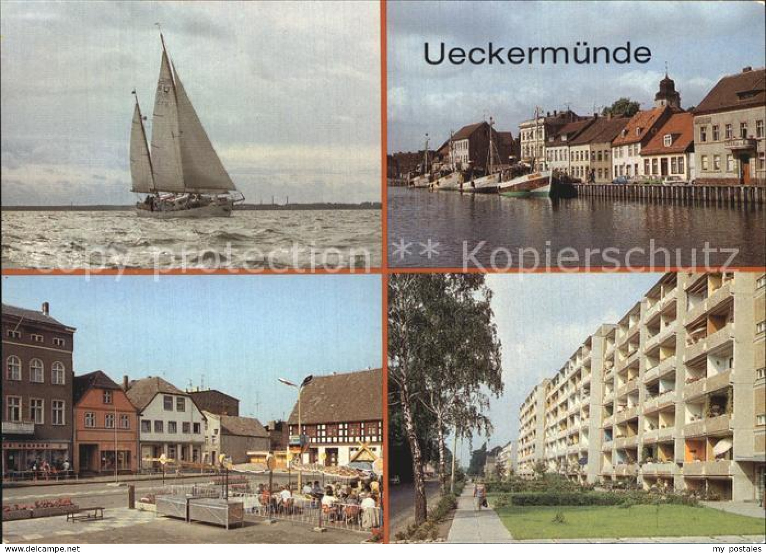 Ueckermuende Mecklenburg Vorpommern Karl Marx Platz Hafen Neubaugebiet