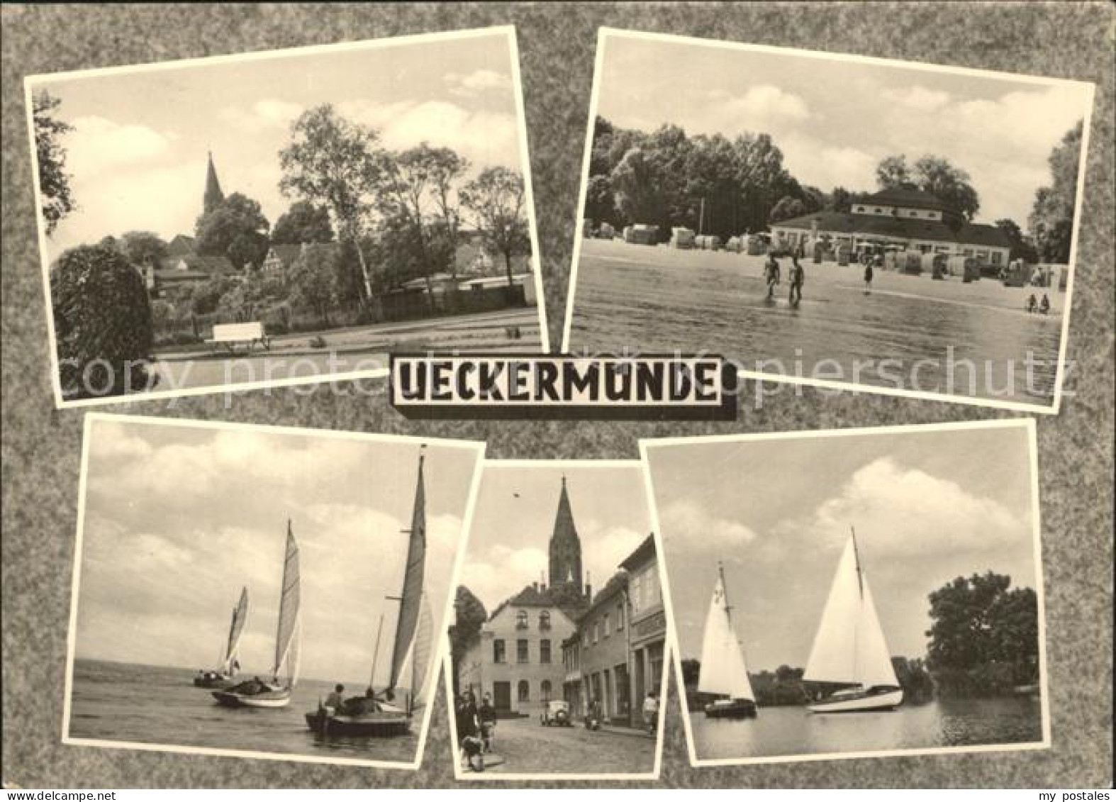 ueckermuende Park Strand Segelpartien Kirche