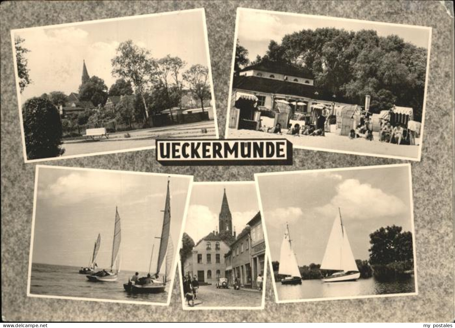 Ueckermuende Strand Segelboote