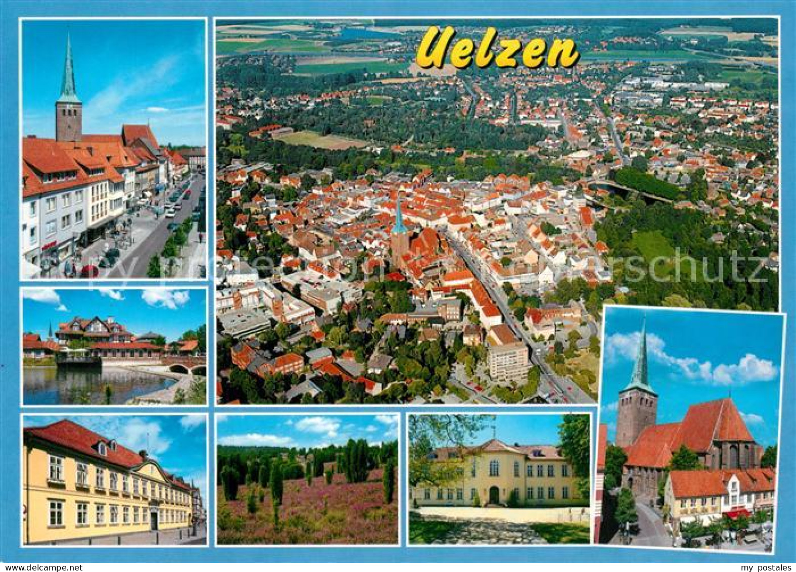 Uelzen Lueneburger Heide Fliegeraufnahme Kirche Heide