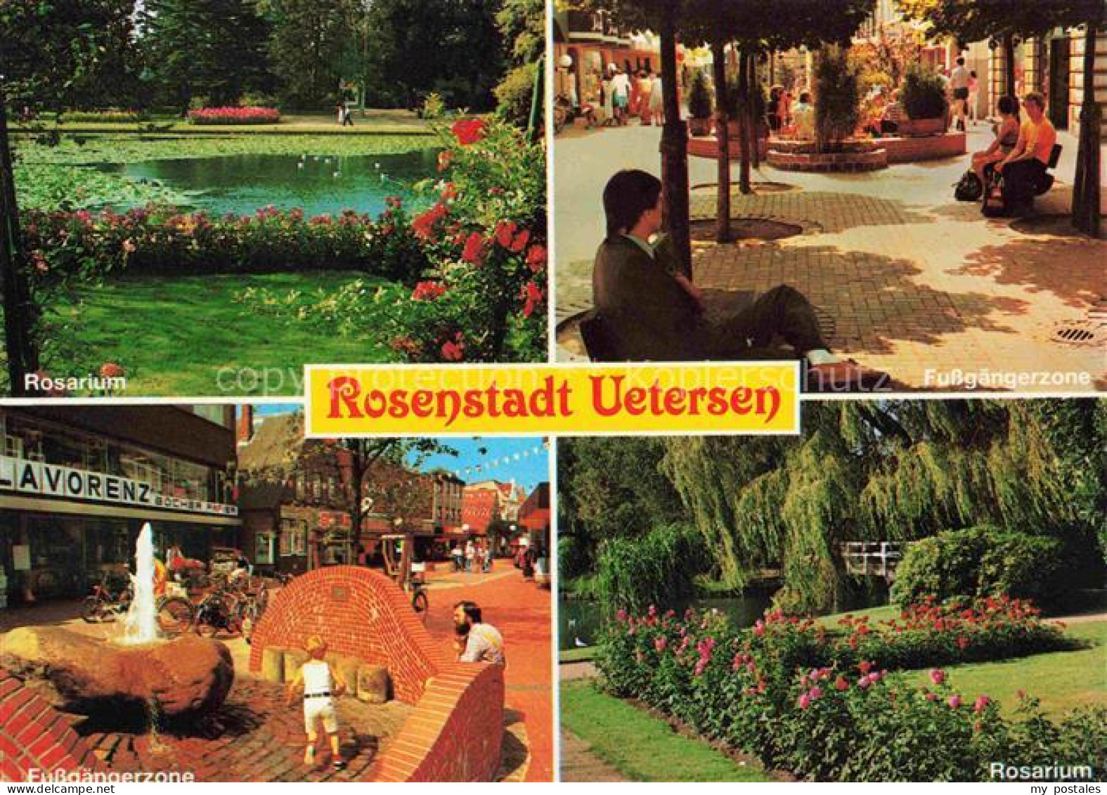 Uetersen Pinneberg Schleswig-Holstein Rosarium Fussgaengerzone Brunnen Trauerwei