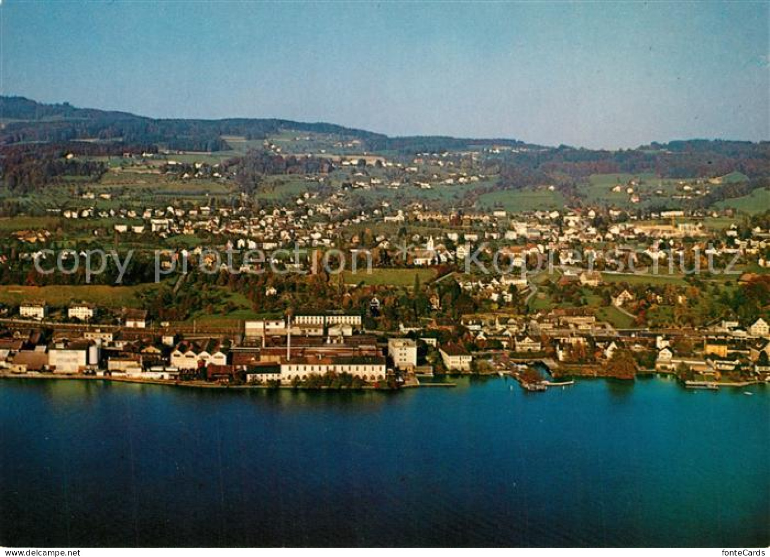 Uetikon See Zuerichsee Fliegeraufnahme