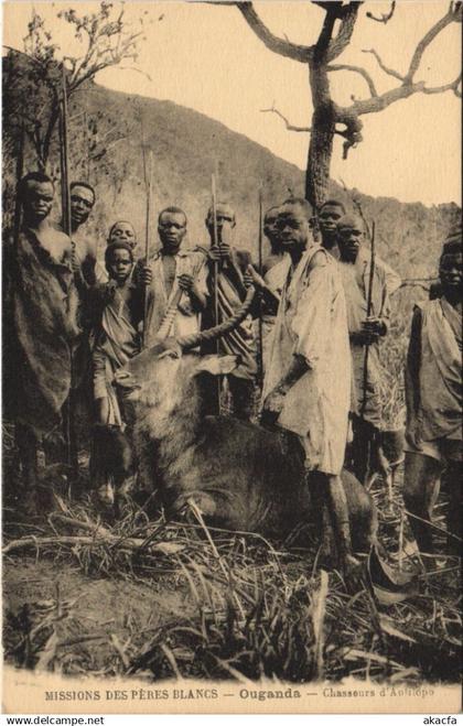 PC MISSIONARIES CHASSEURS D'ANTILOPE UGANDA ETHNIC TYPE (a28604)